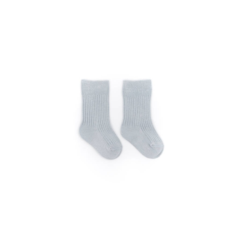Lightweight Bamboo Ribbed Socks – Light Blue 03