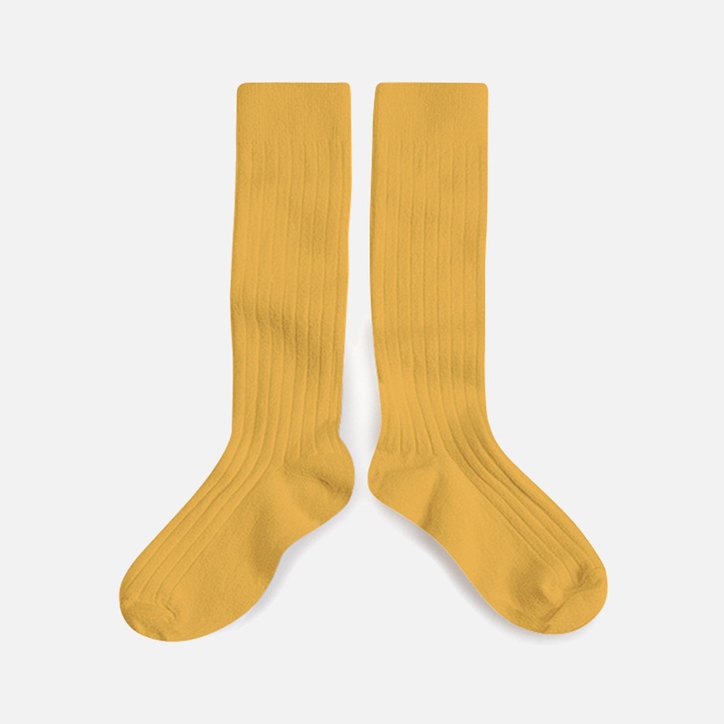 Baby & Kids Cotton Knee Socks – Chamomile