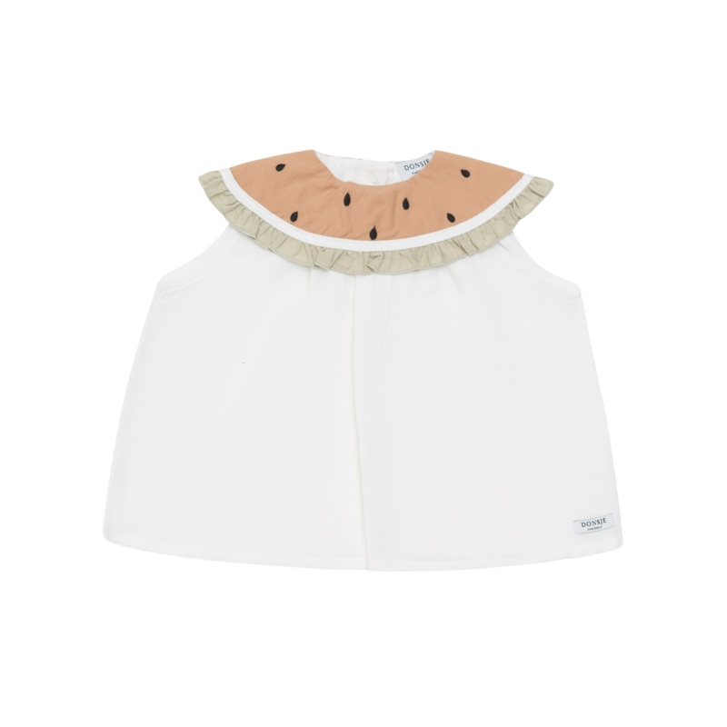Frutys Blouse | Watermelon | Crispy White