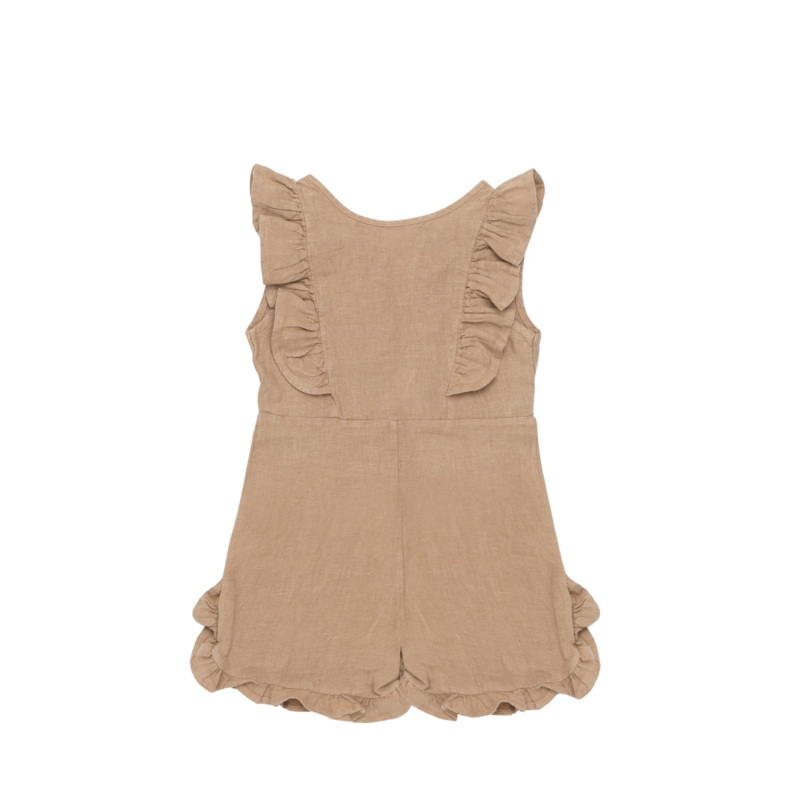 Kiki Linen Playsuit | Latte
