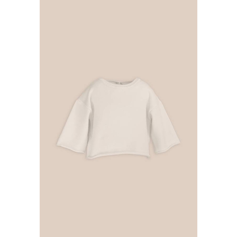 Wide knit baby sweater – SAND 10