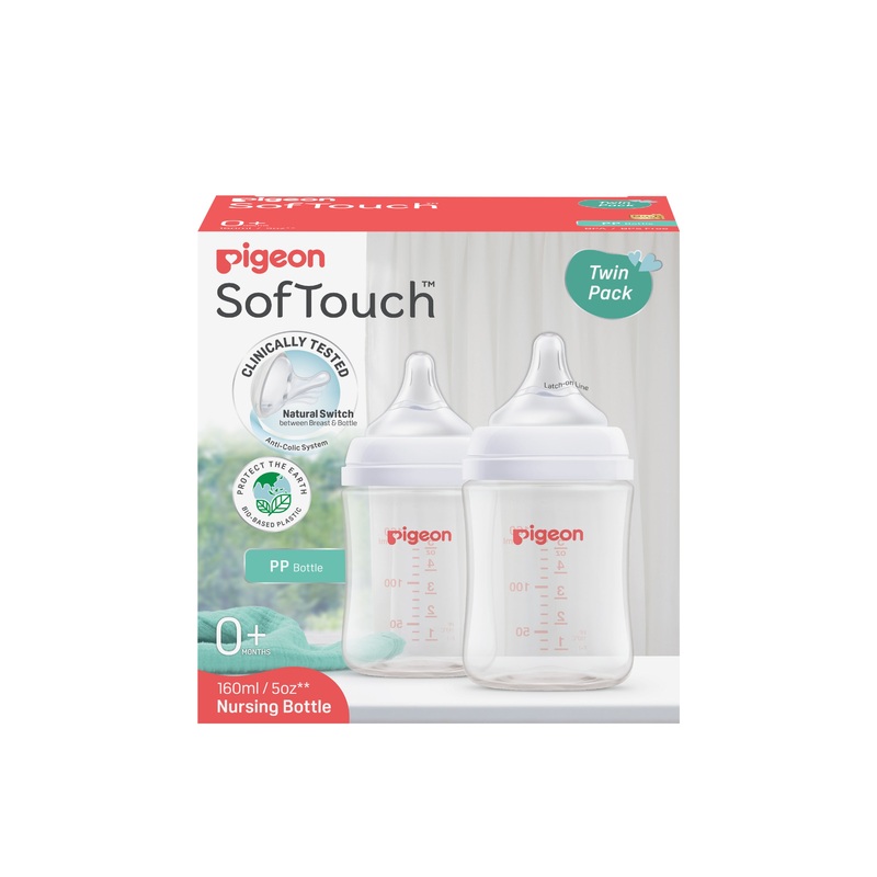 Pigeon SofTouch BPP Nursing Bottle PP 160ml Logo Twin Pack