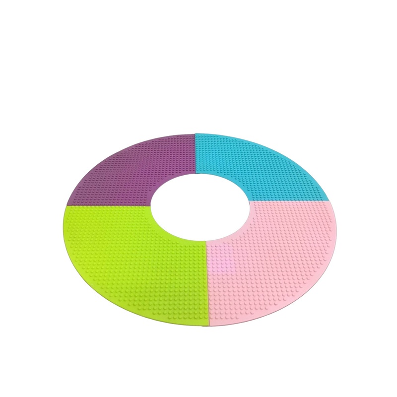 Block Building Plates For Round Construction Table