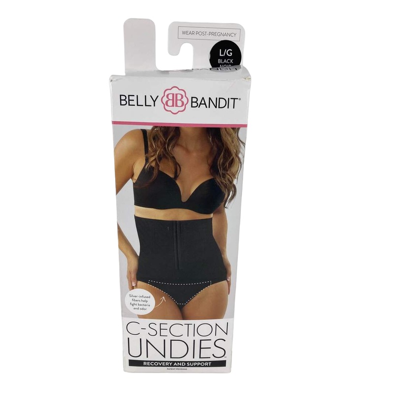 Belly Bandit C-Section and Postpartum Recovery Undies, Black, Large (34-37″)