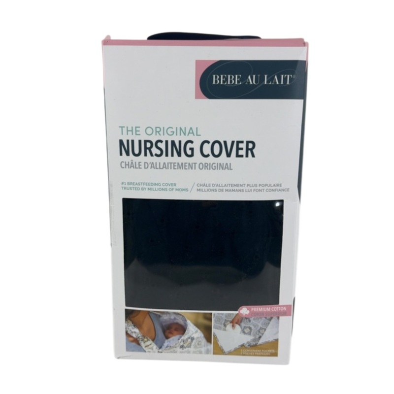 Bebe Au Lait Premium Cotton Nursing Cover, Eyelet Black