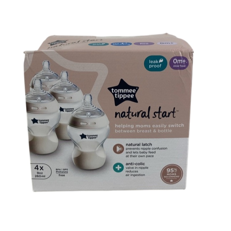 Tommee Tippee Natural Start Baby Bottle Set, 9 oz, Pack of 4