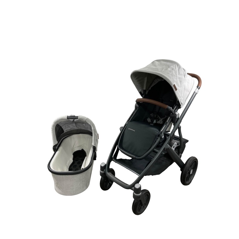UPPAbaby VISTA V2 Stroller, 2022, Anthony (White & Grey Chenille)