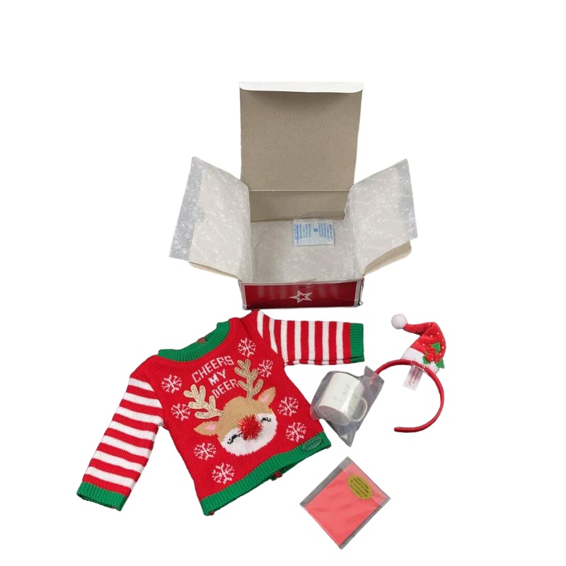American Girl Silly Christmas Sweater For 18 Dolls