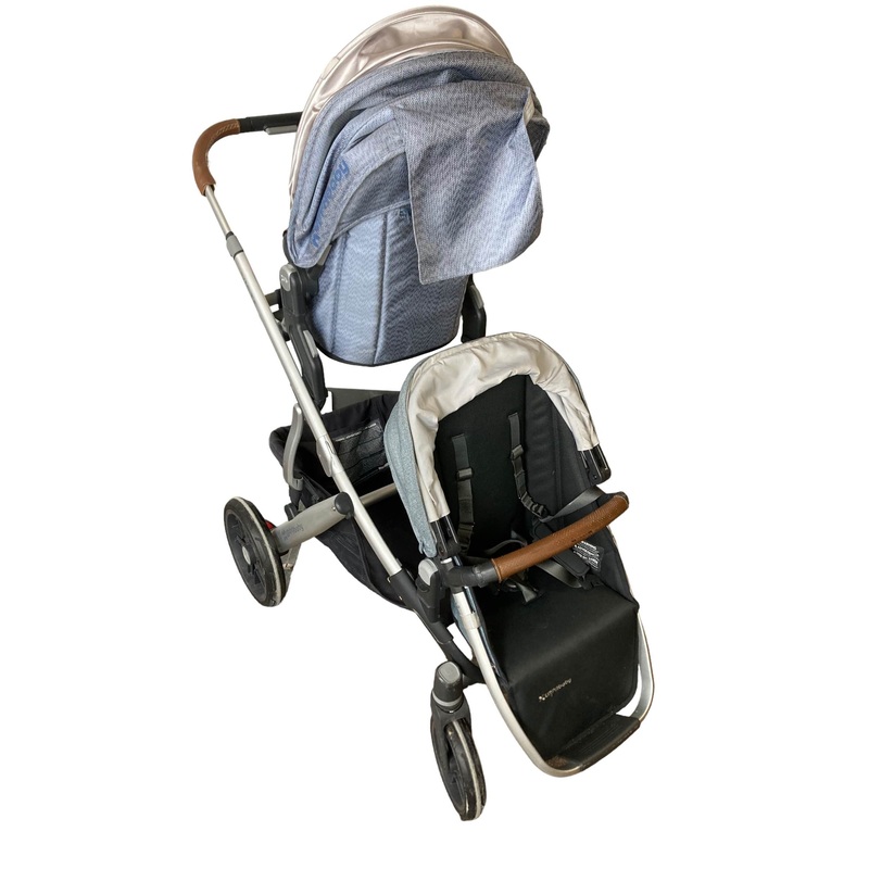 UPPAbaby VISTA Double Stroller, 2017, Blue Melange