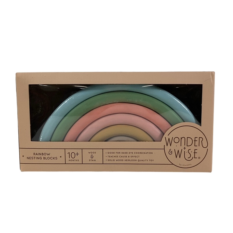 Wonder and Wise Rainbow Nesting Blocks