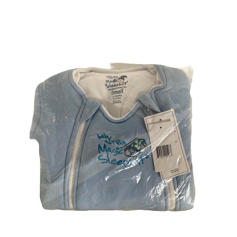 Baby Merlin’s Magic Sleepsuit, Small 3-6 Months, Fleece, Blue