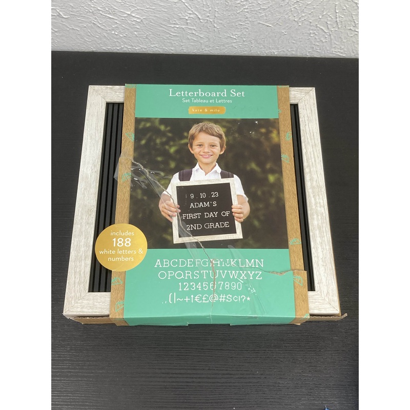 Pearhead Letterboard Set, Light Grey