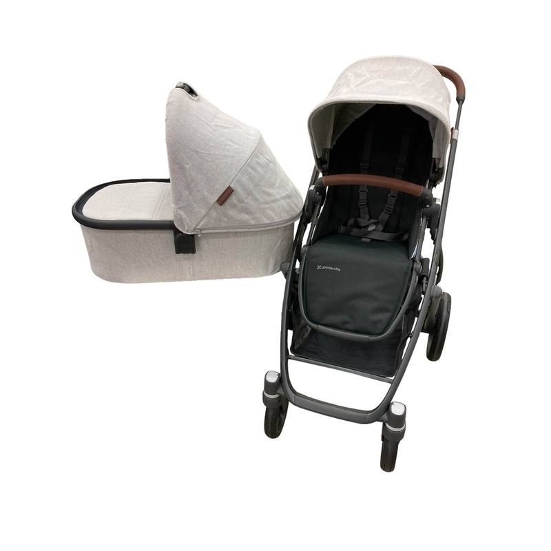 UPPAbaby VISTA V2 Stroller, 2022, Anthony (White & Grey Chenille)