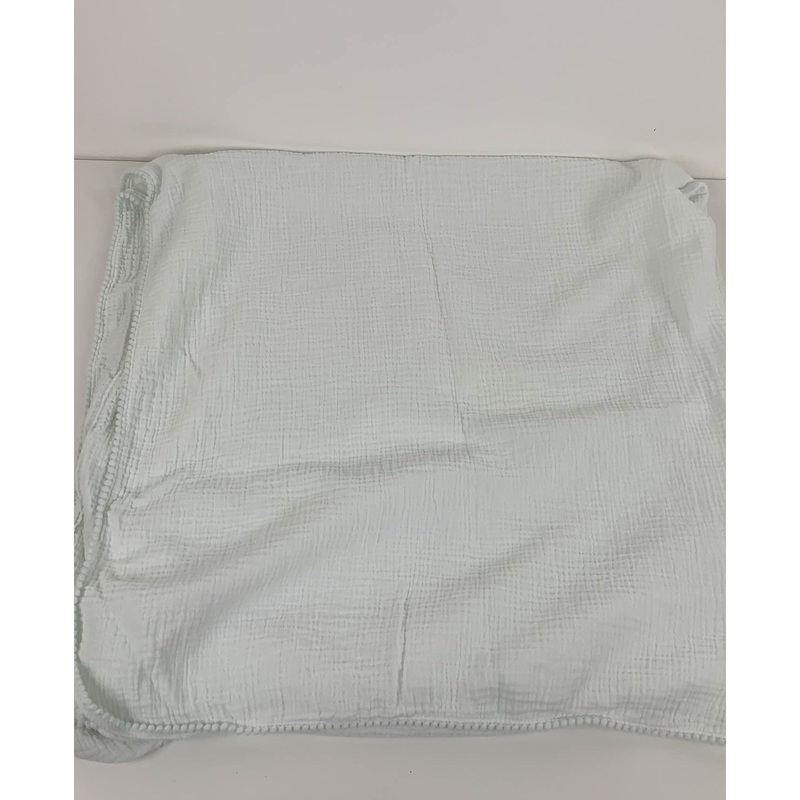 Tillyou Organic Muslin Swaddle Blanket, White