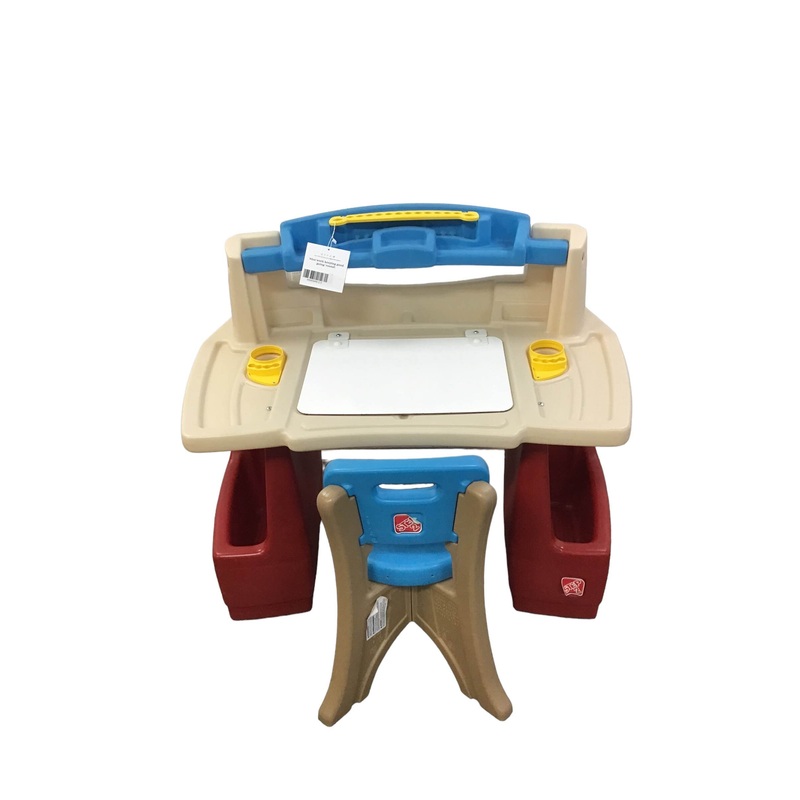 Step2 Deluxe Art Master Desk Kids Art Table with Storage and Chair