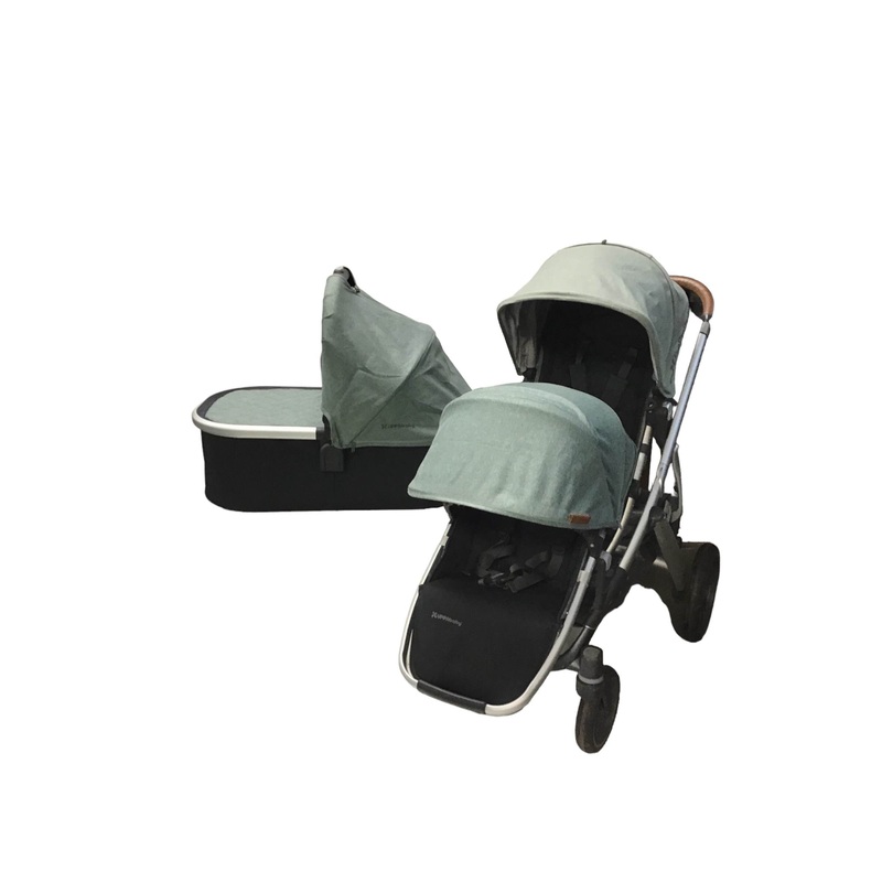 UPPAbaby VISTA Double Stroller, 2018, Emmett (Green Melange)