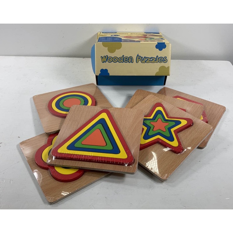 Aug Toys Wooden Shape Puzzle