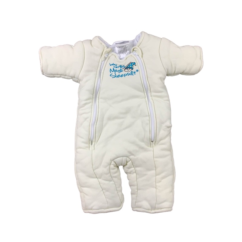 Baby Merlin’s Magic Sleepsuit, Large 6-9 Months, Cotton, Cream