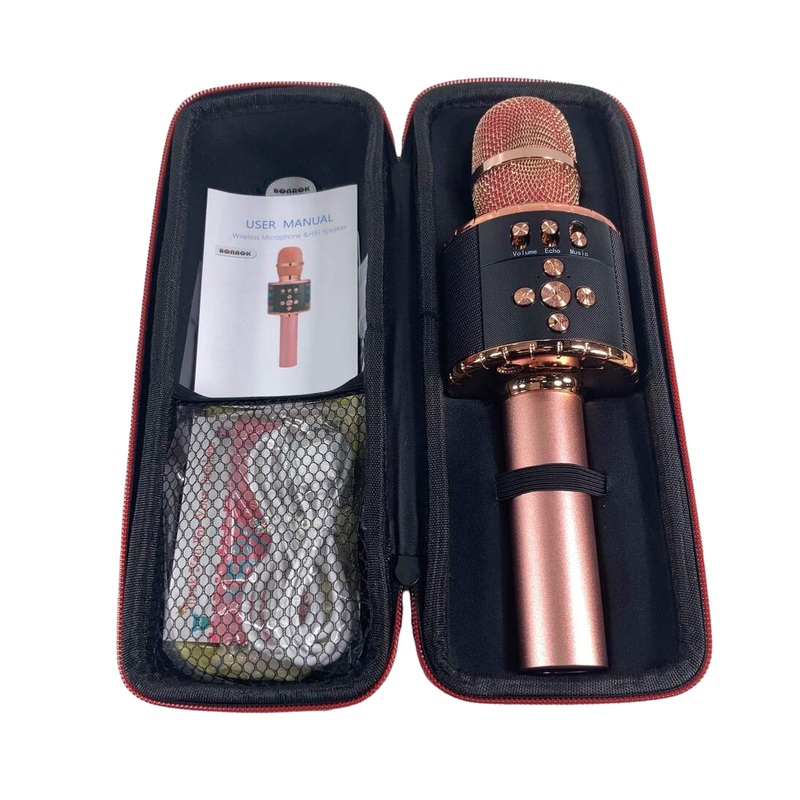 BONAOK Wireless Bluetooth Karaoke Microphone