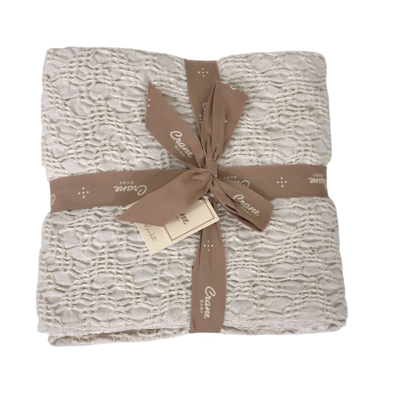 Crane Baby Oatmeal Boho Knit Blanket, 30″ x 40″