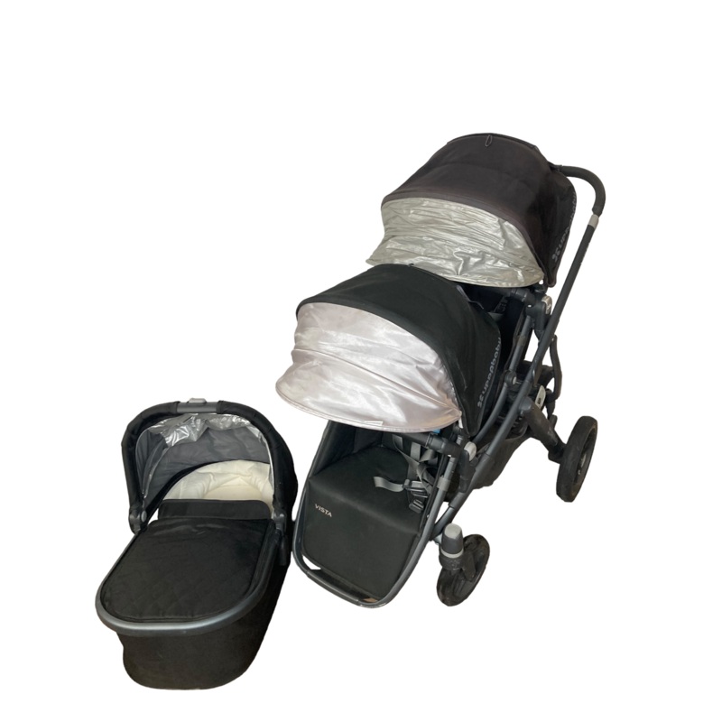 UPPAbaby VISTA Double Stroller, Jake (Black), 2019