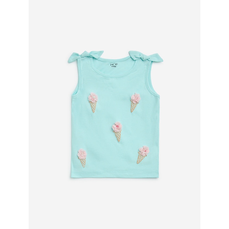HOP Kids Mint Ice-Cream Design Cotton Top