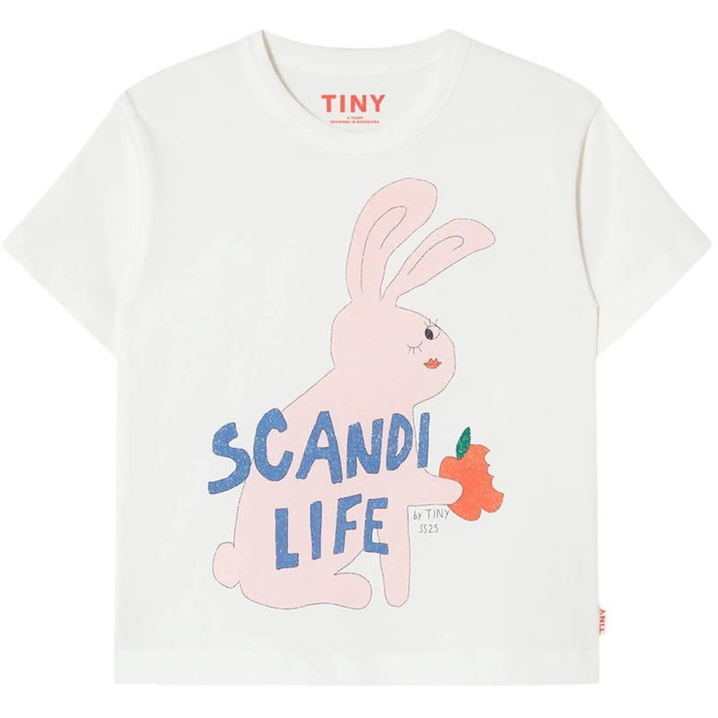 Scandi Life Graphic Tee in Off-White by Tinycottons