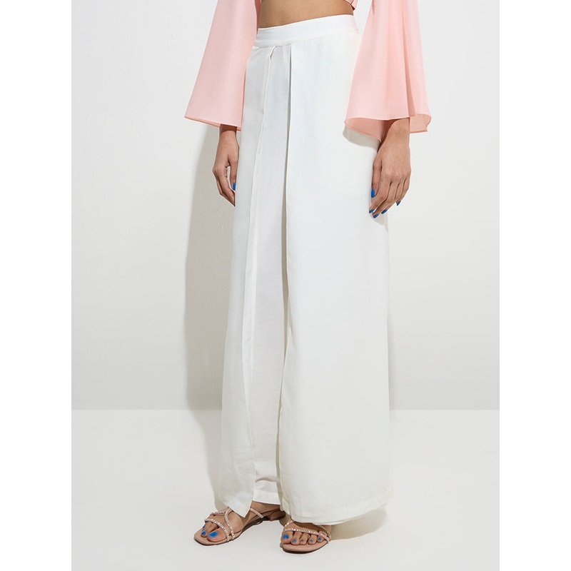 Vark Off-White High-Rise Palazzos LBNU253622051640