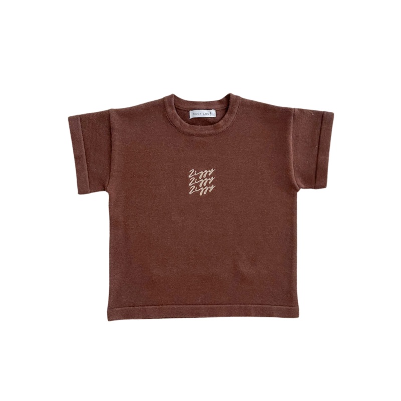 ZIGGY LOU SIGNATURE TEE – CHOCOLATE