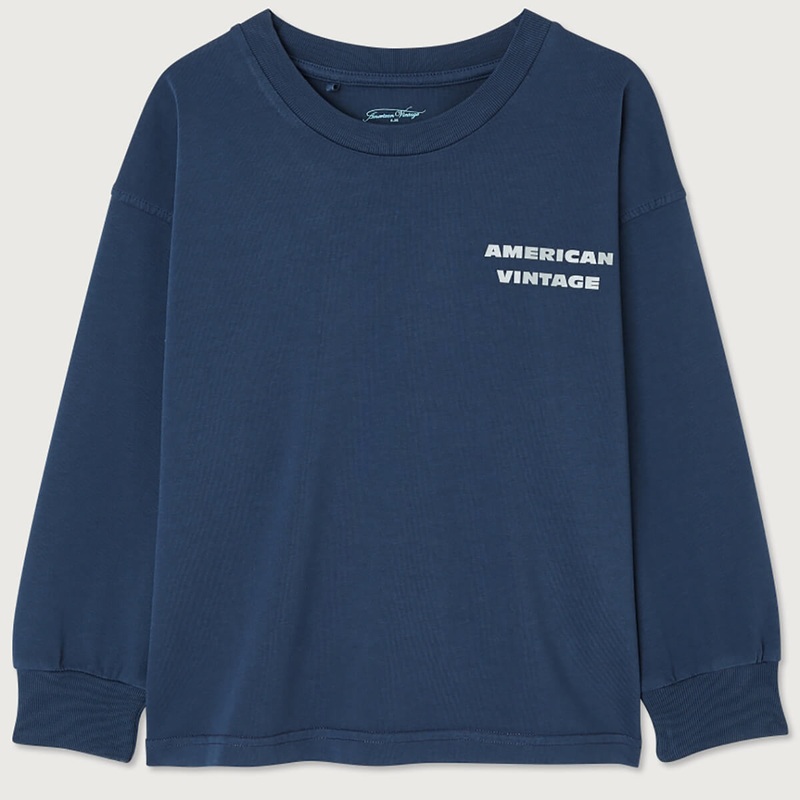 Fizvalley Kid’s Long Sleeve T Shirt in Vintage Aster by American Vintage