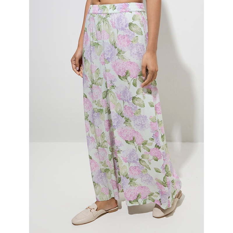 Zuba Multicolour Floral Design Palazzos