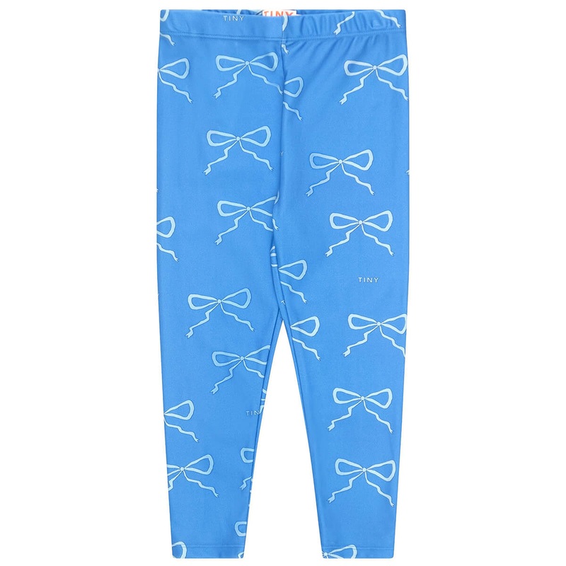 Bow Lycra Pant in Blue by Tinycottons