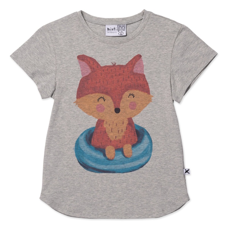 Minti Poolside Fox Tee – Grey Marle