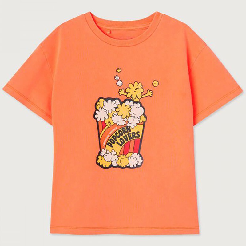 Fizvalley Kid’s T Shirt in Fluorescent Fire by American Vintage
