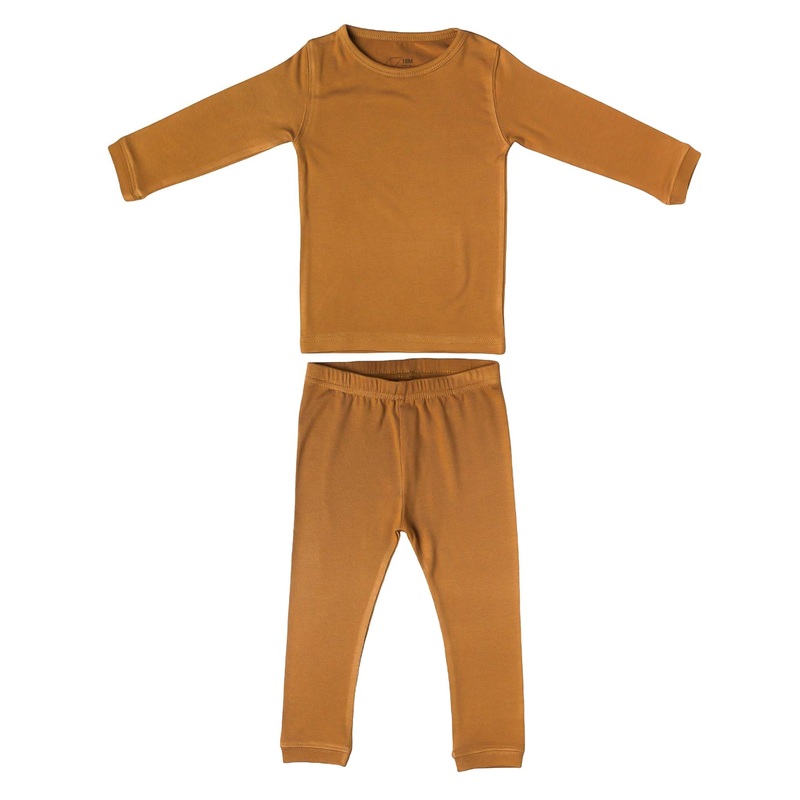 2pc Long Sleeve Pajama Set – Camel