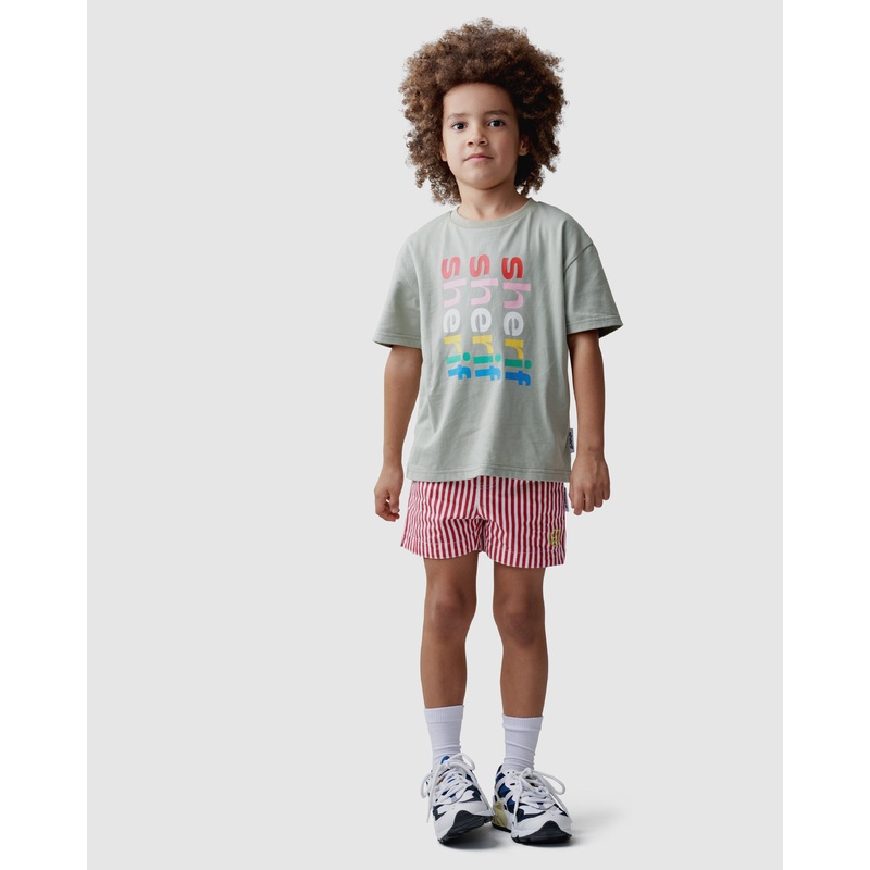 Sherif Miles Drill Short – Red/White Stripe