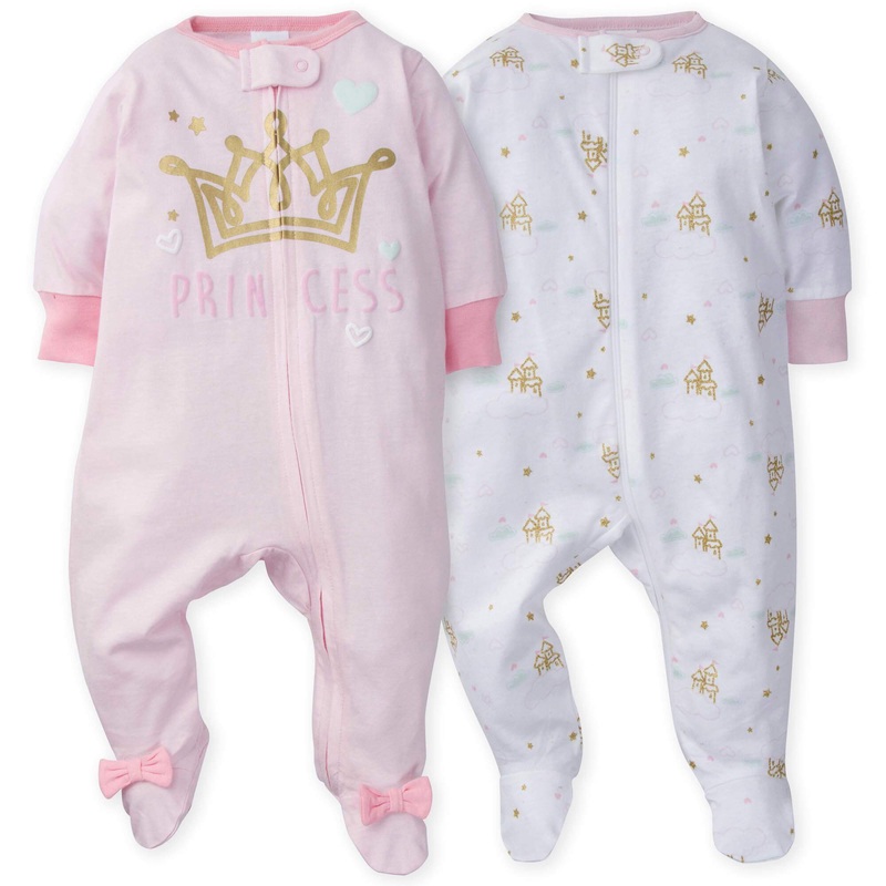 2-Pack Baby Girls Princess Castle Sleep ‘N Plays
