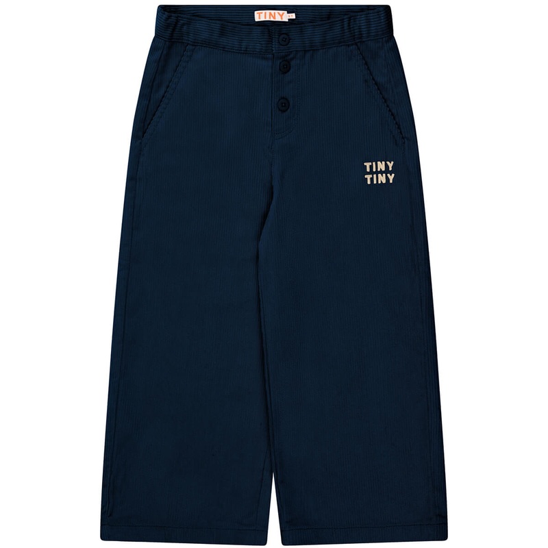 Corduroy Buttoned Pant in Navy by Tinycottons