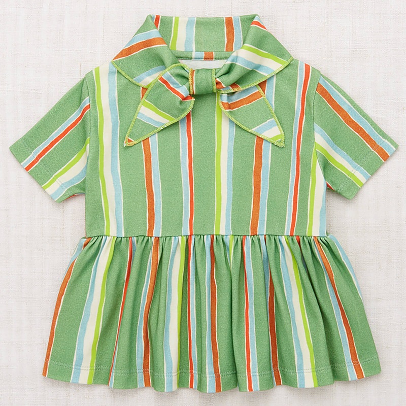 Scout Peplum Top in Mojave Watercolour Stripe by Misha & Puff
