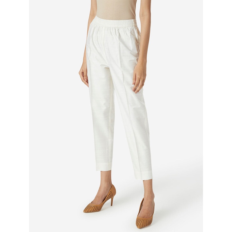 Zuba Off White Ethnic Pants
