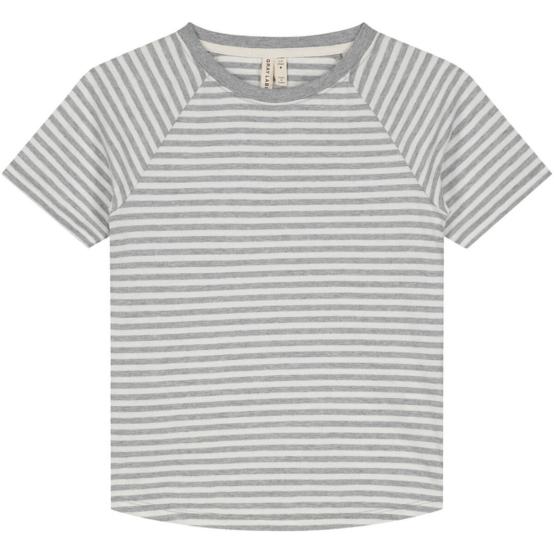 Crewneck Tee in Grey Melange / Off White by Gray Label