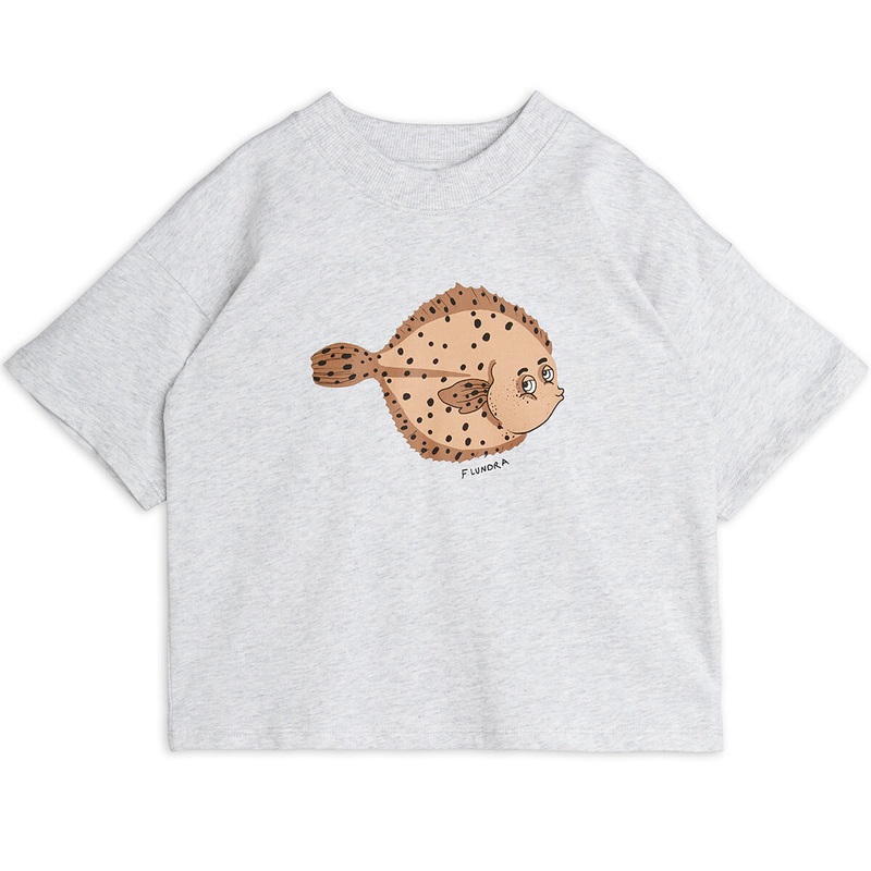 Flundra T Shirt in Grey Melange by Mini Rodini