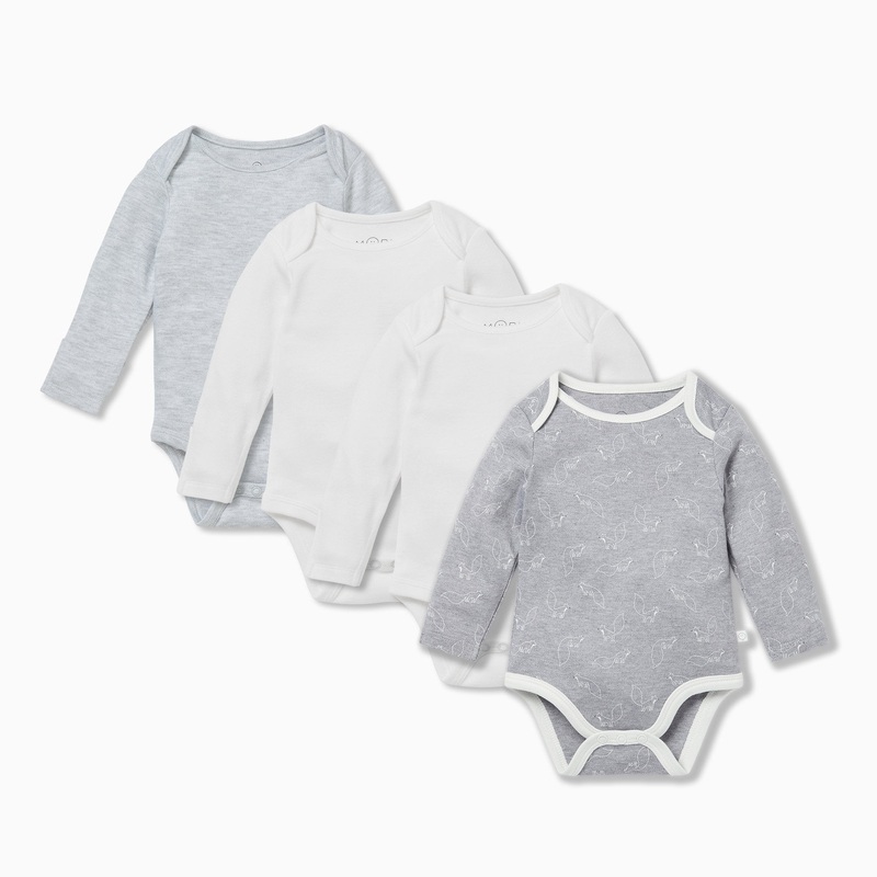 Fox Long Sleeve Bodysuit 4 Pack
