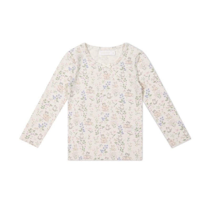 Jamie Kay Long Sleeve Top – Moons Garden Lavender – Organic Cotton