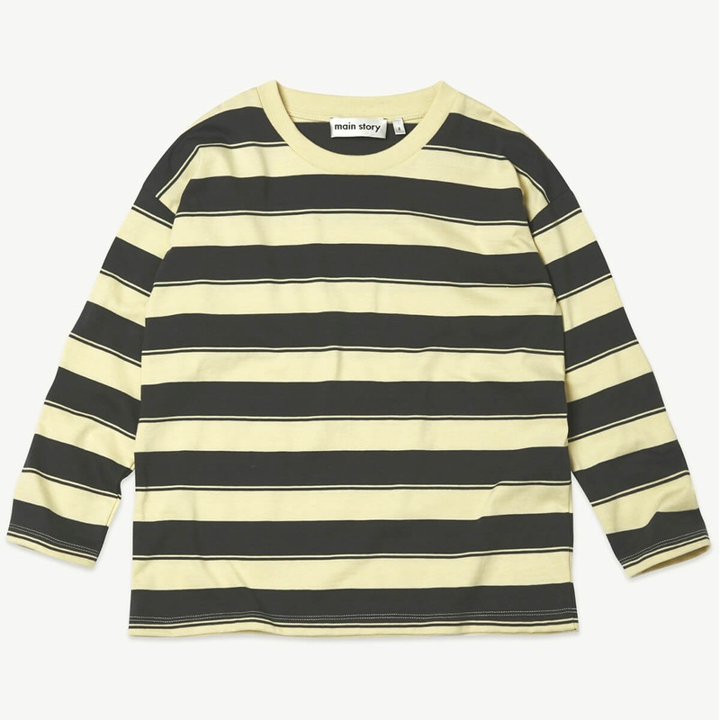 Long Sleeve T-Shirt in Moth and Phantom Stripe by Main Story