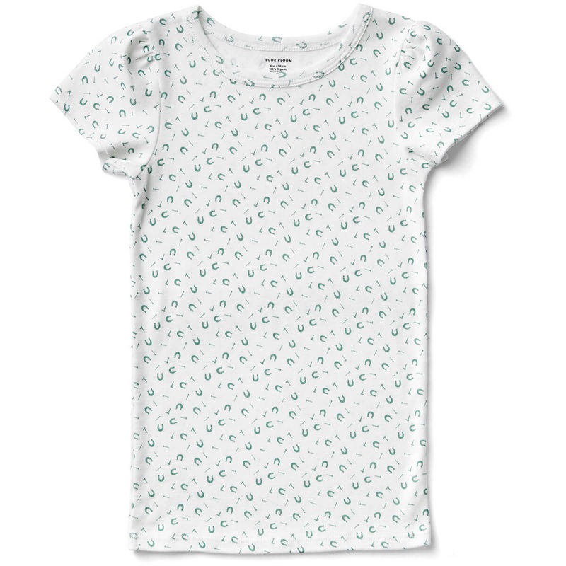 Pouf Tee in Horseshoe Print Taffy by Soor Ploom