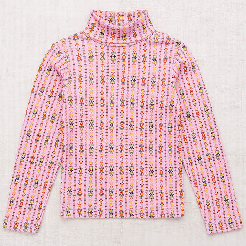 Turtleneck in Pink Lilac Bohemia by Misha & Puff