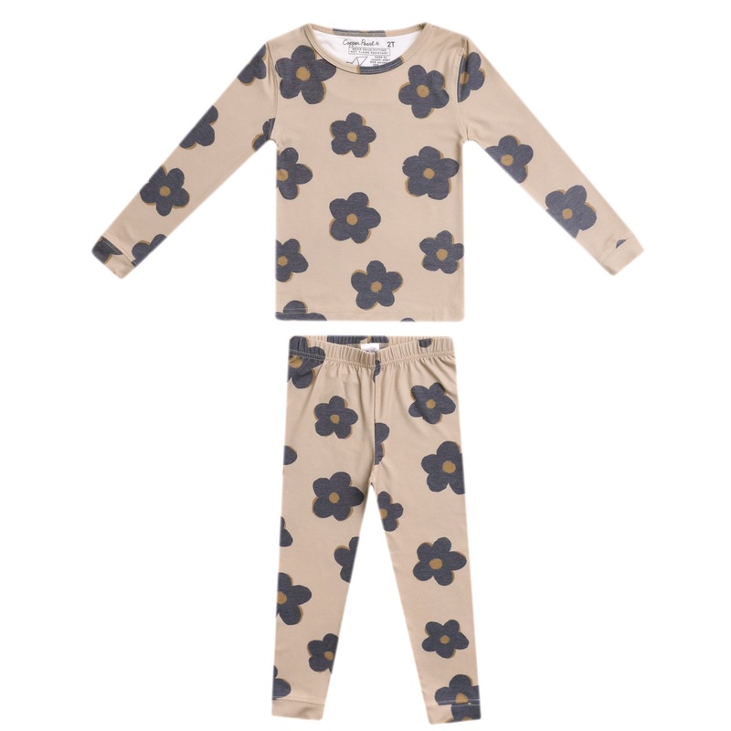 2pc Long Sleeve Pajama Set – Gemma In Tan