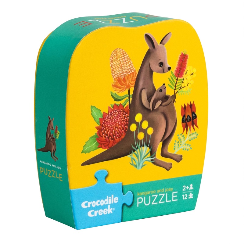 Crocodile Creek – Mini Puzzle 12pc | Kangaroo & Joey