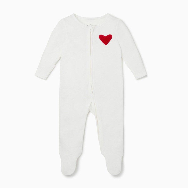 Heart Zip-Up Sleepsuit